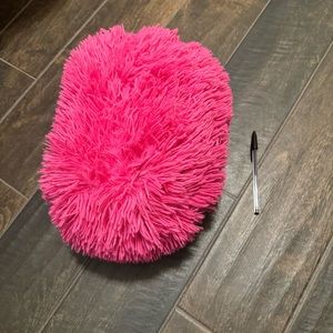 EUC Furry Bolster Decorative Throw Pillow